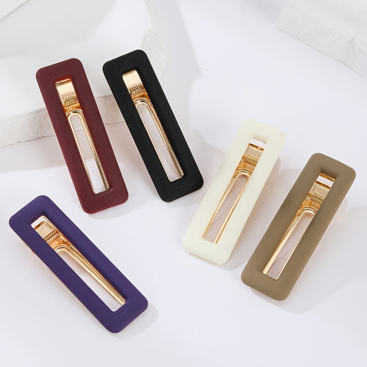 5pcs Hollow Duckbill Snap Clip Non Slip Hair Accessory
