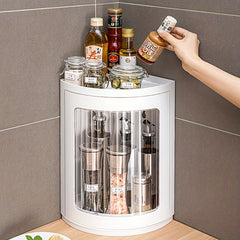 Kitchen Storage Shelf Counter Corner Triangle Seasoning Rack Wall Hanging