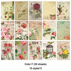 30 Sheets Vintage Scrapbook Paper DIY Craft Paper For Journaling Scrapbooking