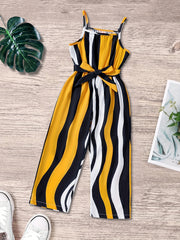 Polka Dot Print Square Neck Jumpsuit for Summer Vacation