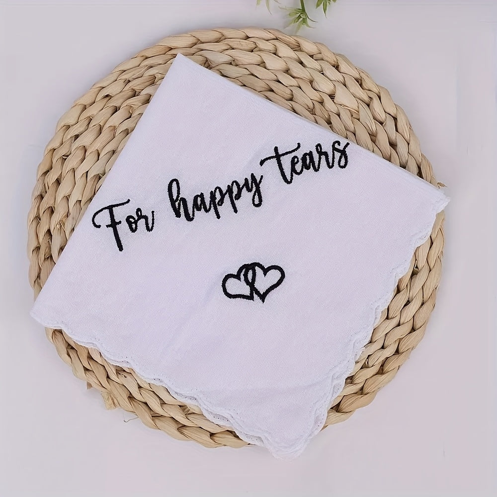 Mrs Sparrow Handkerchief with Date Wedding & Shower Gift for Bride
