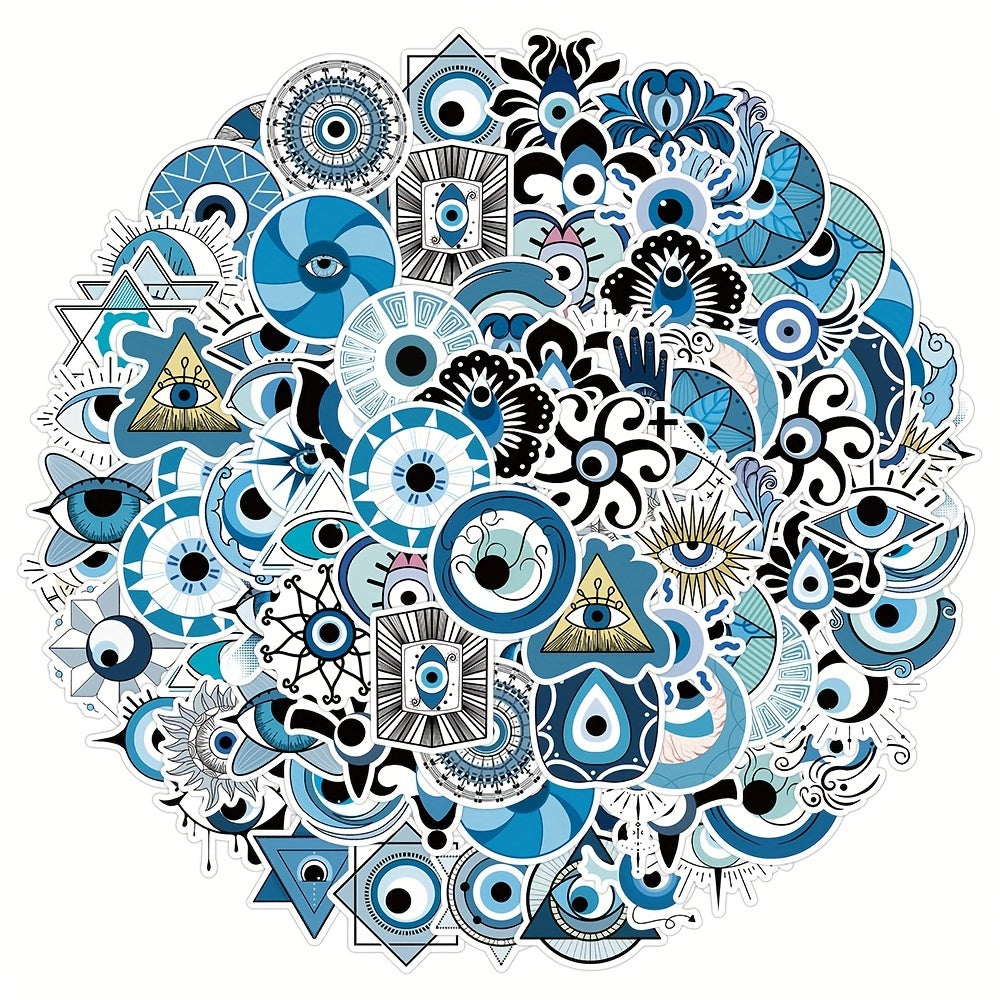 60pcs Evil Eye Stickers for Water Bottle Car Computer & More
