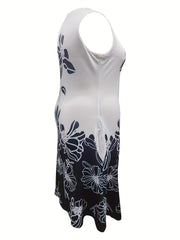 Women's Plus Floral Print Maxi Tank Dress