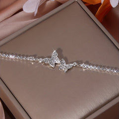 Rhinestone Butterfly Chain Anklet