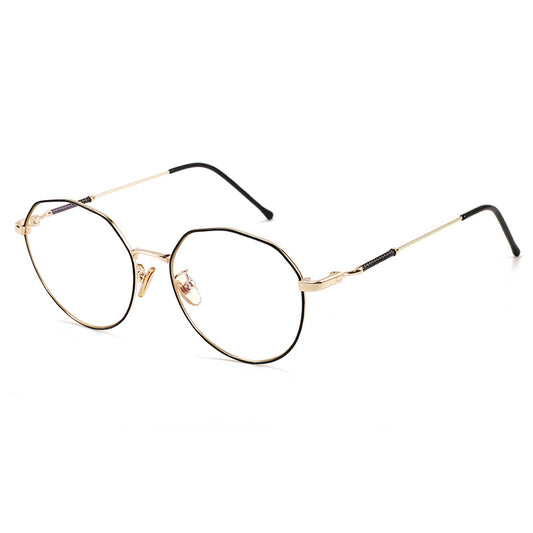 Round Frame Spectacles Lens Thin Temple Frame Glasses