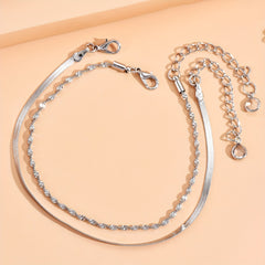 Temperament Chain Anklet Set Dainty Layered Adjustable Foot Chain