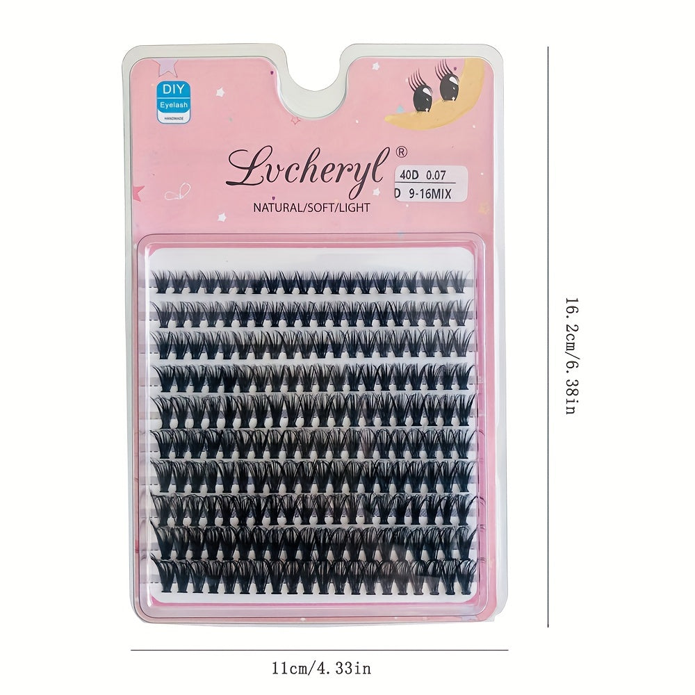 200 Clusters 40D 10 Rows False Eyelashes Extention 9-16mm Mixed