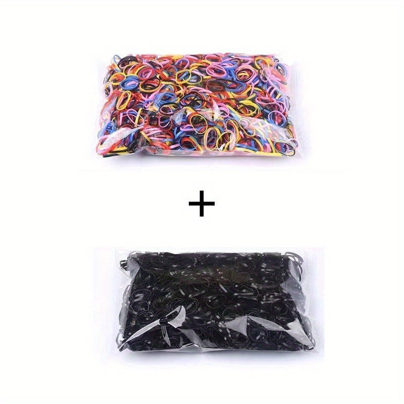 500/1000 Disposable Small Rubber Band Hair Tie Hair Elastic Ponytail Holders