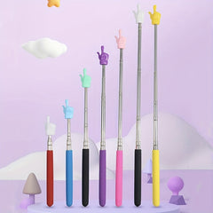 1pc Retractable Teacher Pointer Stainless Steel Telescopic Hand Pointer