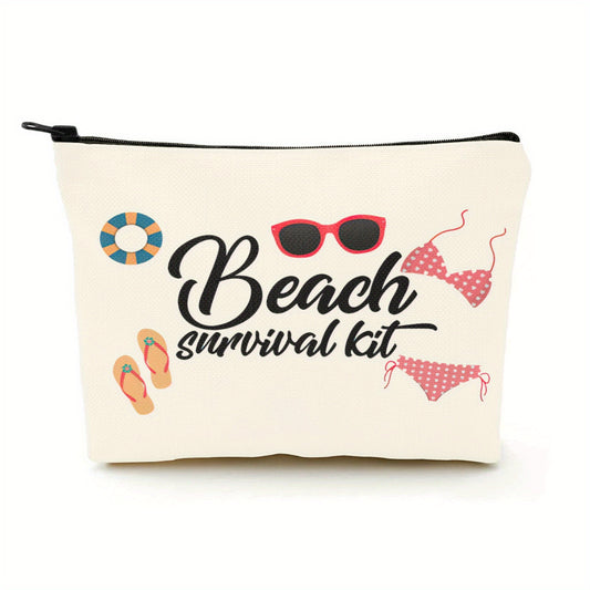 Beach Survival Kit Makeup Bag & Toiletry Organizer