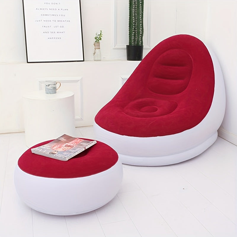 Inflatable Folding Deck Chair Lounger Sofa - Indoor/Outdoor Use