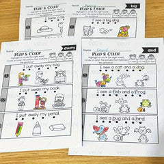 Preschool Sight Words Workbook with Matching Sentences & Pictures
