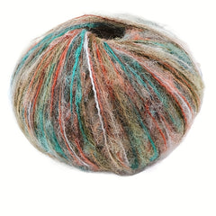 40 Wool 60 Acrylic Mohair Yarn Multicolor for Crafts 25g 166m