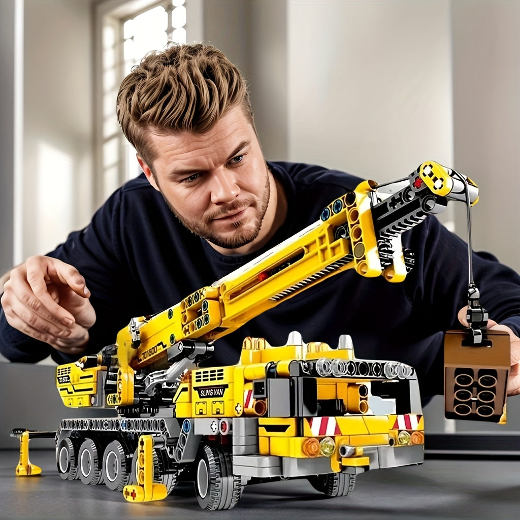 1008pcs City Crane Construction Set Urban Series Engineering Vehicle Building