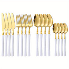 16pcs Stainless Steel Cutlery Set for Dining and Desserts