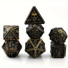 7pcs Wizard Metal Solid Dice for Table Game Entertainment