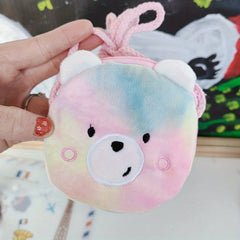Colorful Cartoon Plush Animal Coin Purse Zipper Wallet for Girls