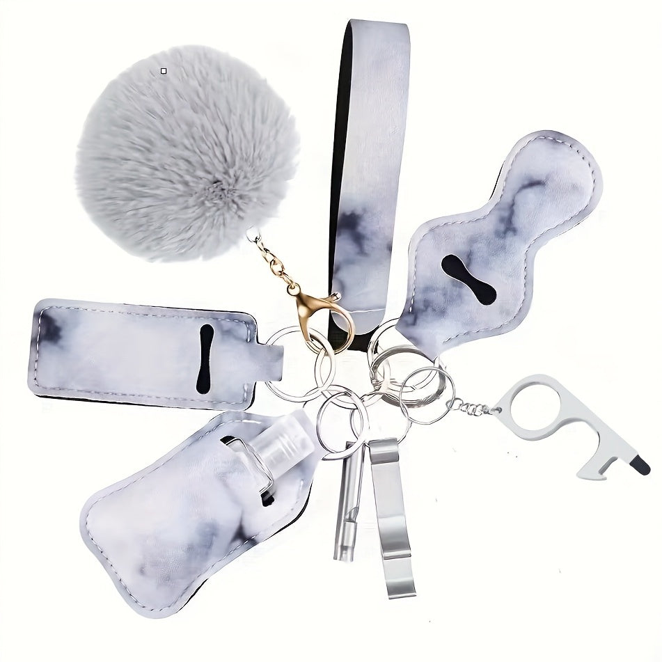 Self Defense Keychain Set - 9pcs Safety Keychains For Men Women Kids