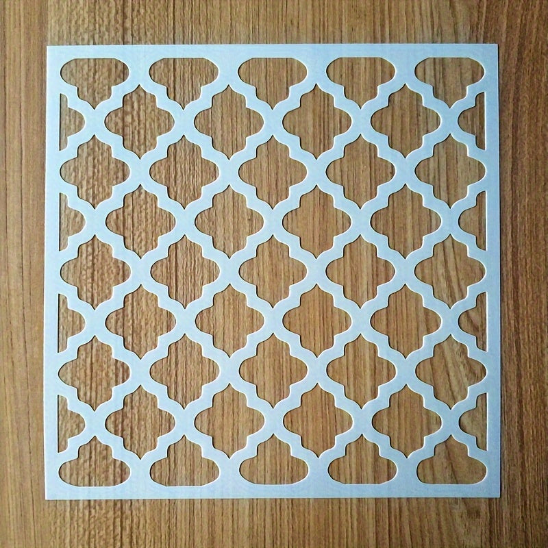 Moroccan Pattern Stencil for DIY Painting on Fabric Wood Tile Floor