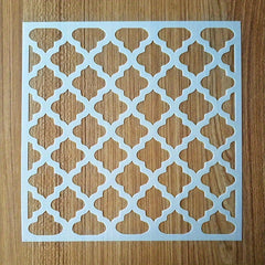 Moroccan Pattern Stencil for DIY Painting on Fabric Wood Tile Floor