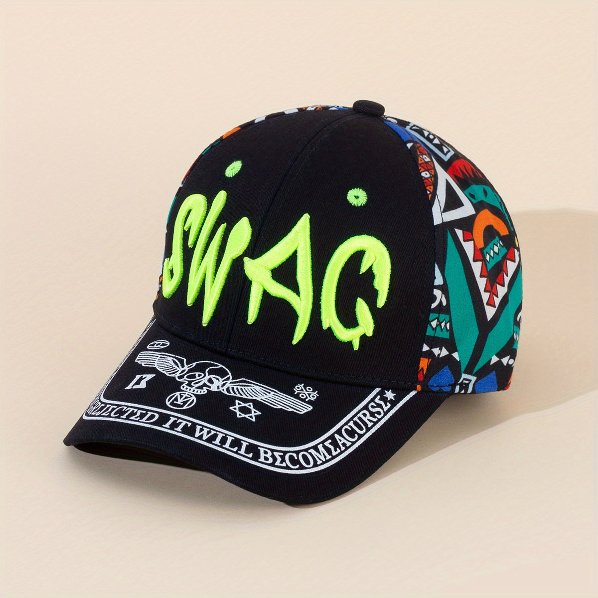 Hip Hop Graffiti Baseball Cap Y2K Gothic Letter Embroidery Dad Hats Unisex
