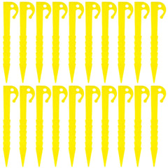 20 Pack Plastic Tent Pegs for Camping & Garden, 5 7 Inch