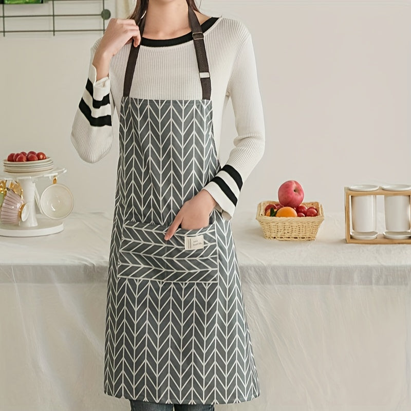 Adjustable Unisex Polyester Apron Solid Chef Waiter BBQ Apron with Pocket