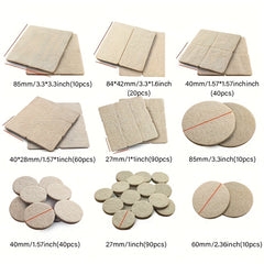 90pcs Furniture Mats Felt Mat Wood Floor Protector