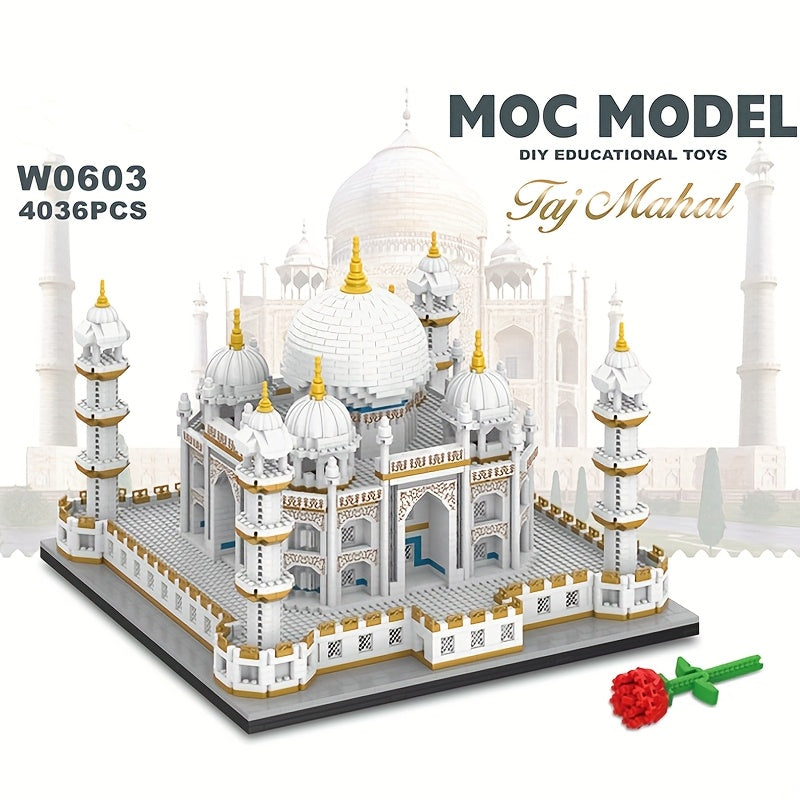 Taj Mahal Castle Building Model 4036pcs Micro Drilling Particle Building Blocks