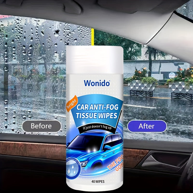 Long Lasting Car Windshield Defogging & Rainproof Wipes