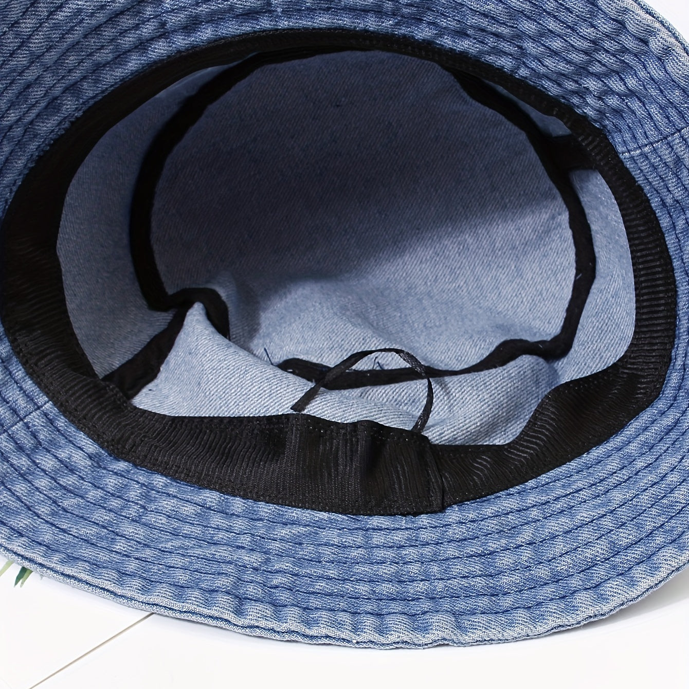 Denim Washed Bucket Hat Love Embroidery Fisherman Cap UV Protection Sun Hat