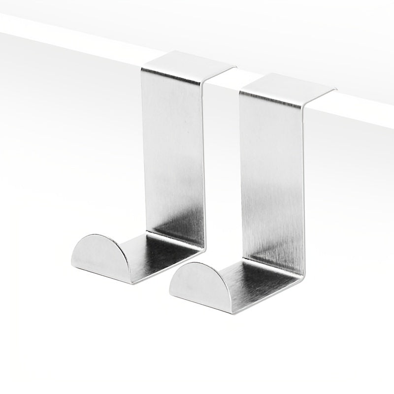 6pcs Stainless Steel Over Door Hooks for Hanging Clothes Coats Towels