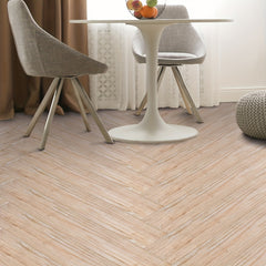 Brown Wood Grain Print Waterproof Floor Sticker