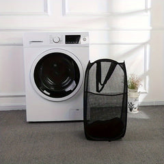 Portable Pop Up Mesh Laundry Hamper with Durable Handles