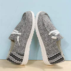 Women's Flat Canvas Shoes Casual Low Top Walking Shoes
