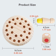 Wooden Memory Chess Montessori Games Match Puzzle Board Kids Educational Toy