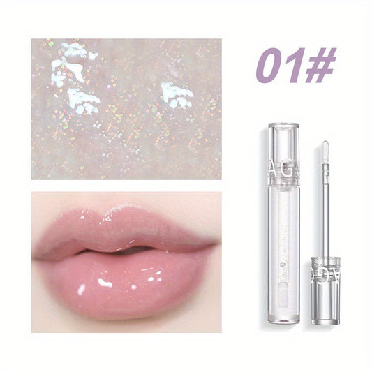 Waterproof Lip Gloss Mirror Luster Dewy Texture Transparent Sheer