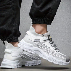 Men's Chunky Slip-On Sneakers with Shoelaces