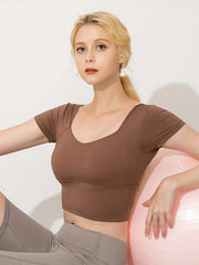 Sporty T Shirt Quick Drying Slim Fit Round Neck Tee Women's Activewear