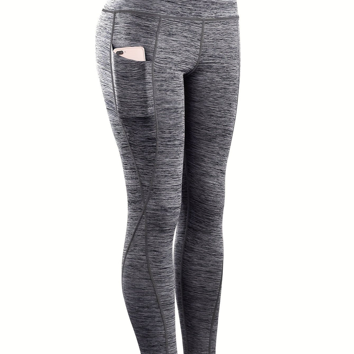 High Waist Yoga Pants With Pocket Running Sports Workout Fitness Leggings