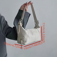Minimalist Baguette Bag For Women Motorcycle Handbag