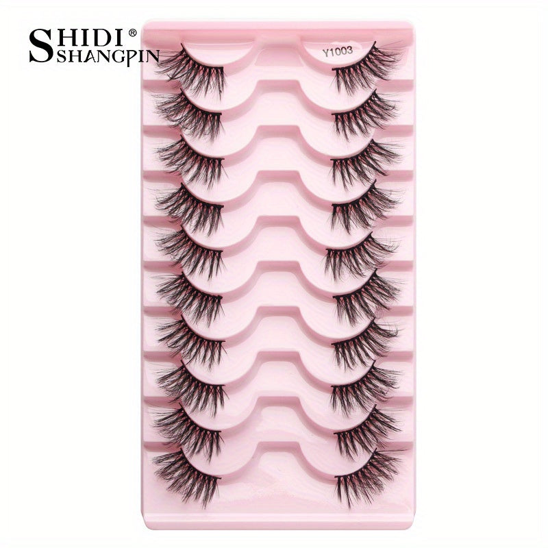 10 Pairs 3D Soft Natural False Eyelashes Fluffy Wispy Lashes Extension