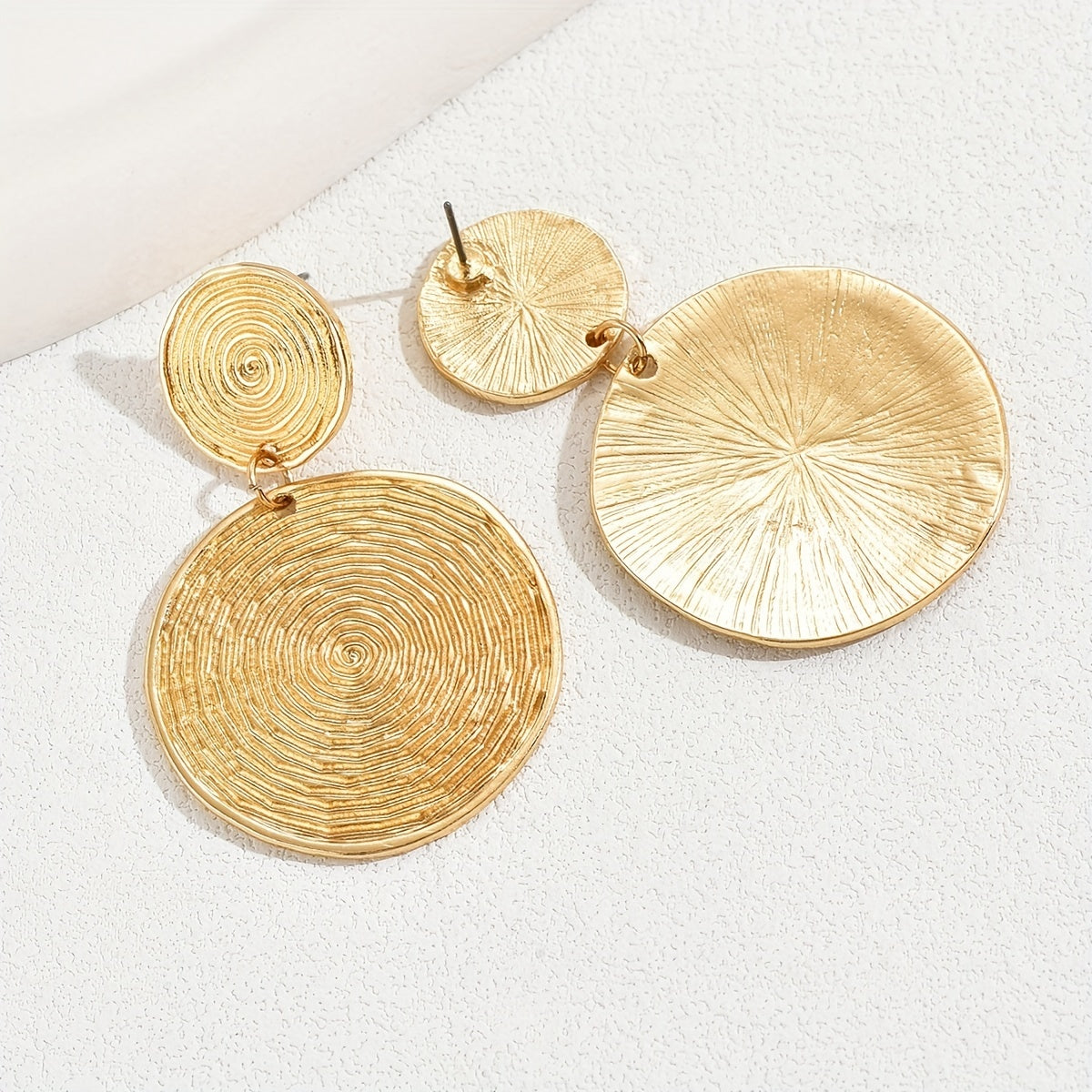 Golden Lollipop Pattern Round Dangle Earrings Gift