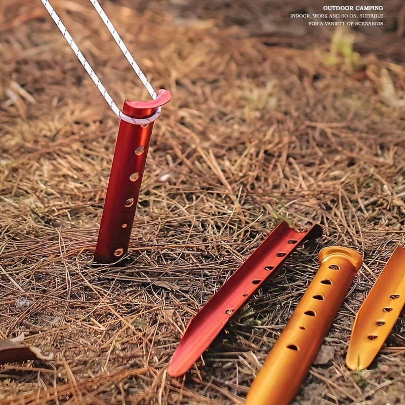 4pcs Portable Aluminum Beach Nails Camping Tent Windproof Nail