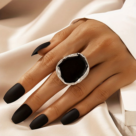 Retro Chunky Resin Acrylic Rings Jewelry Accessories For Women Girls