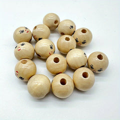 Big Wooden Beads Doll Head Wood Beads for Jewelry Making