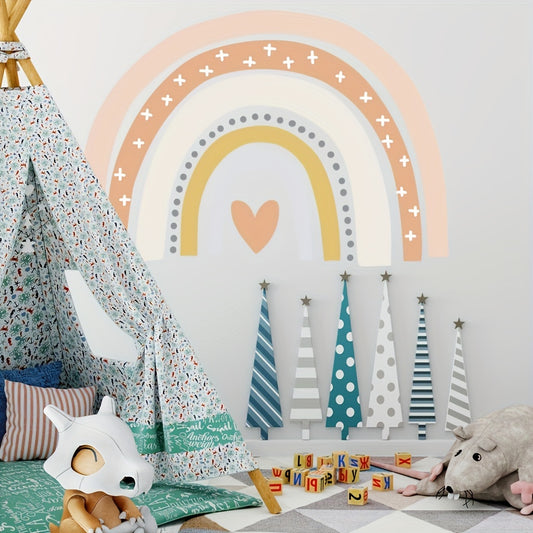 Rainbow Kids Room Wall Stickers, Self-Adhesive PVC Decoration