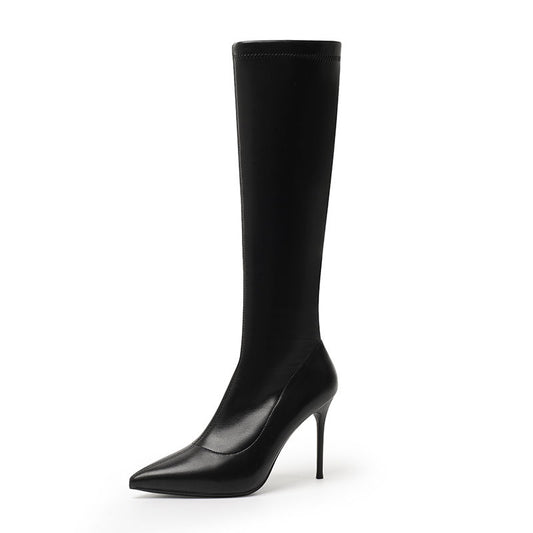 Knee High Stiletto High Heel Booties Women's Shoes