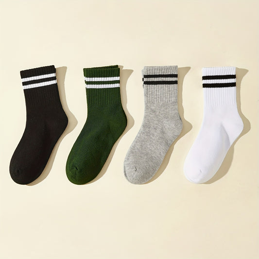 Kids Sports Socks 4 Pairs Short Socks