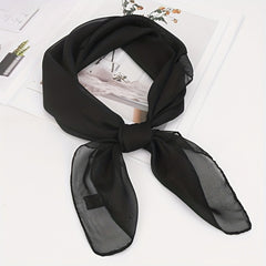 Plain Chiffon Neckerchief Bandana Shawl Scarf Head Wrap